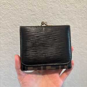 FENDI Zucca Compact Snap Kisslock Wallet